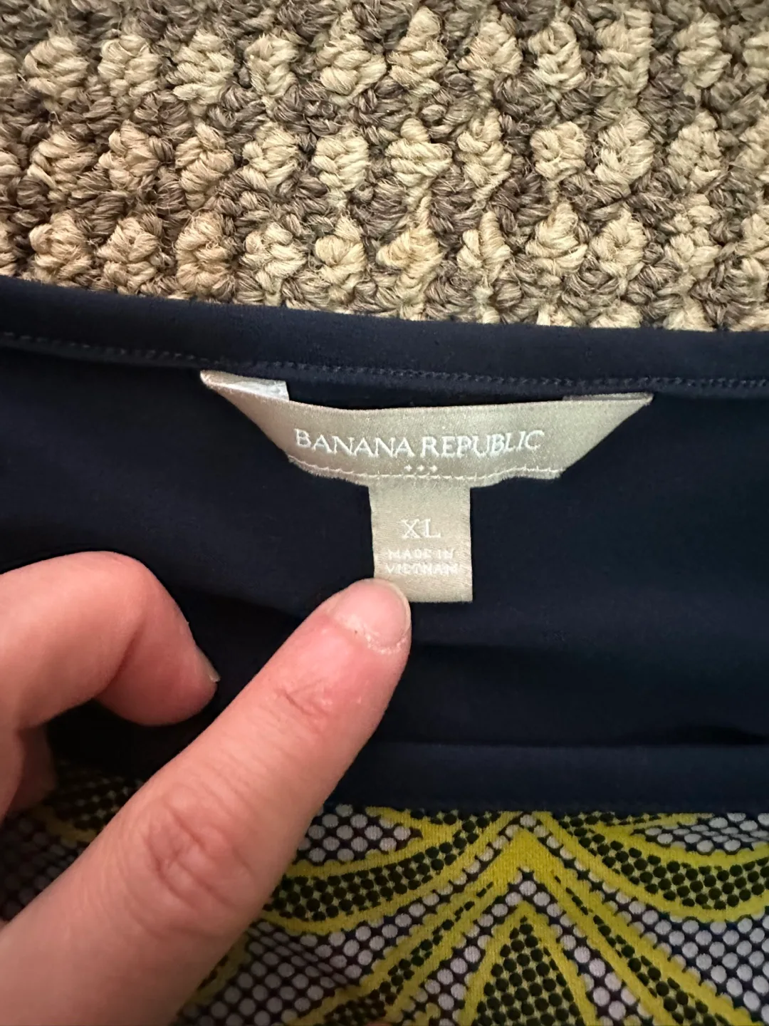 Banana Republic Navy Blue & Gold Dress image indicator(2)