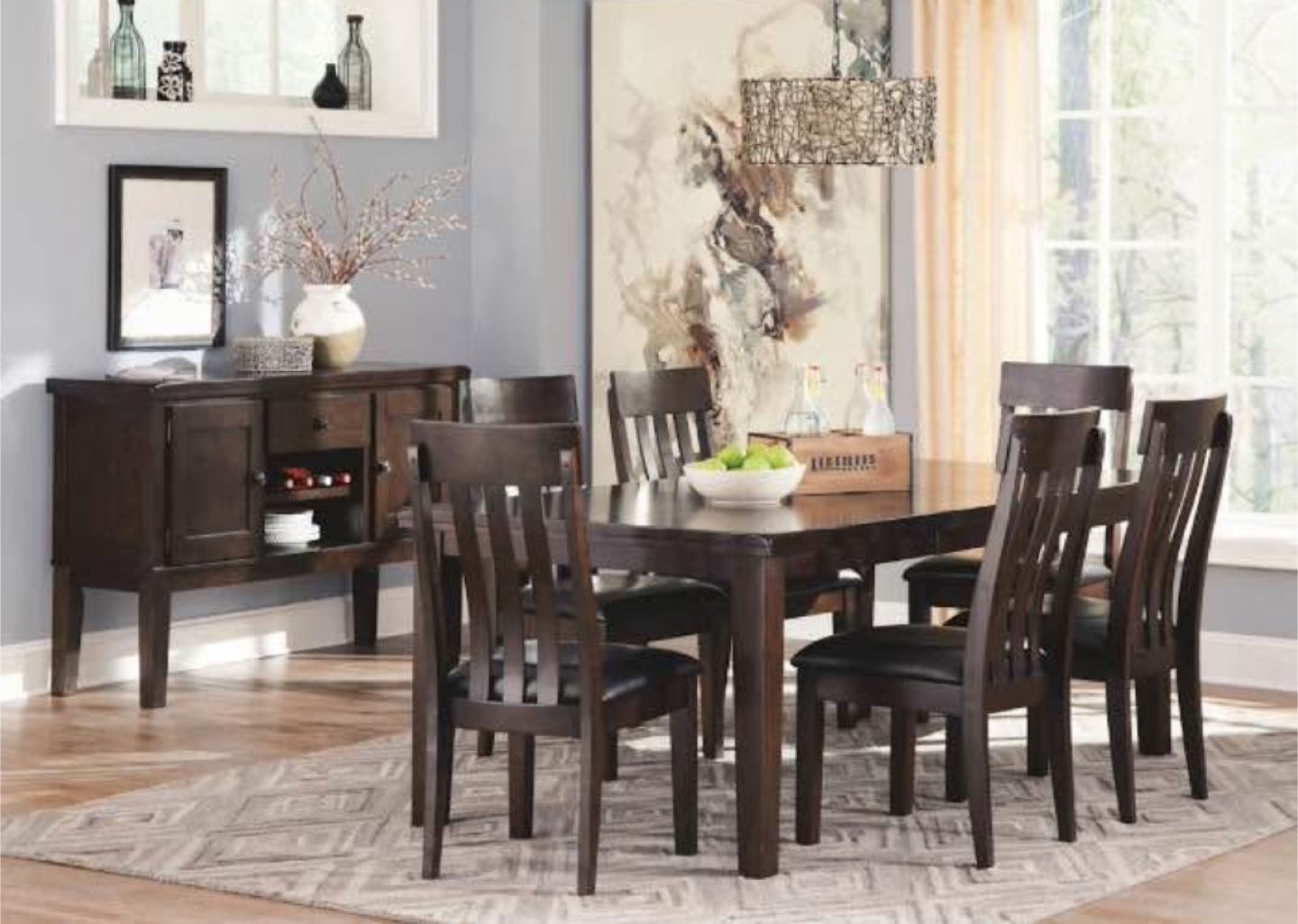 7-Piece Dining Set with Table and Six Chairs - photo 2