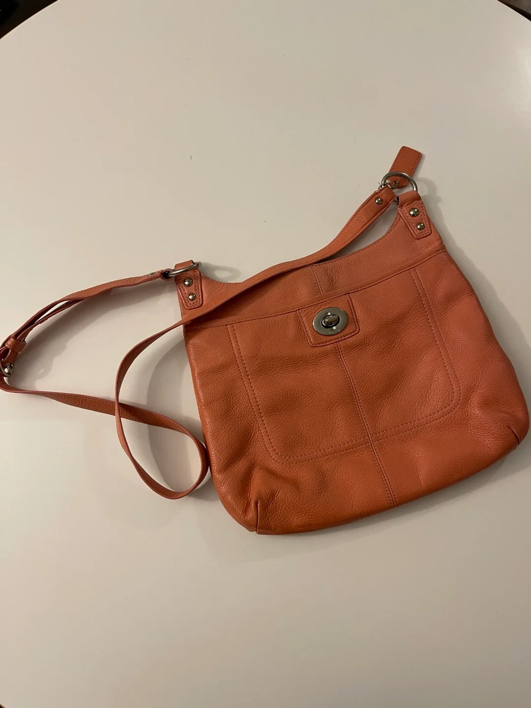 Coach Coral Leather Crossbody Bag thumbnail
