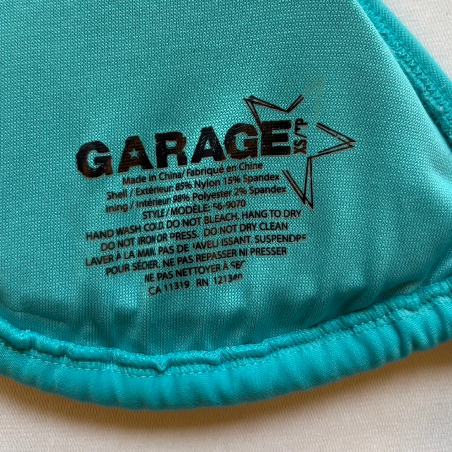Garage Teal Blue Sliding Triangle Bikini Top Womens Size XS image indicator(4)