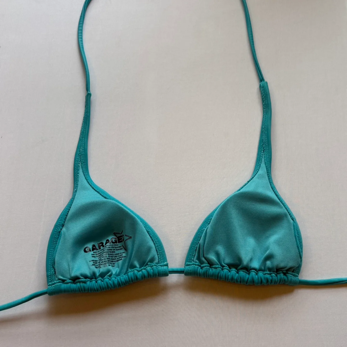 Garage Teal Blue Sliding Triangle Bikini Top Womens Size XS image indicator(3)