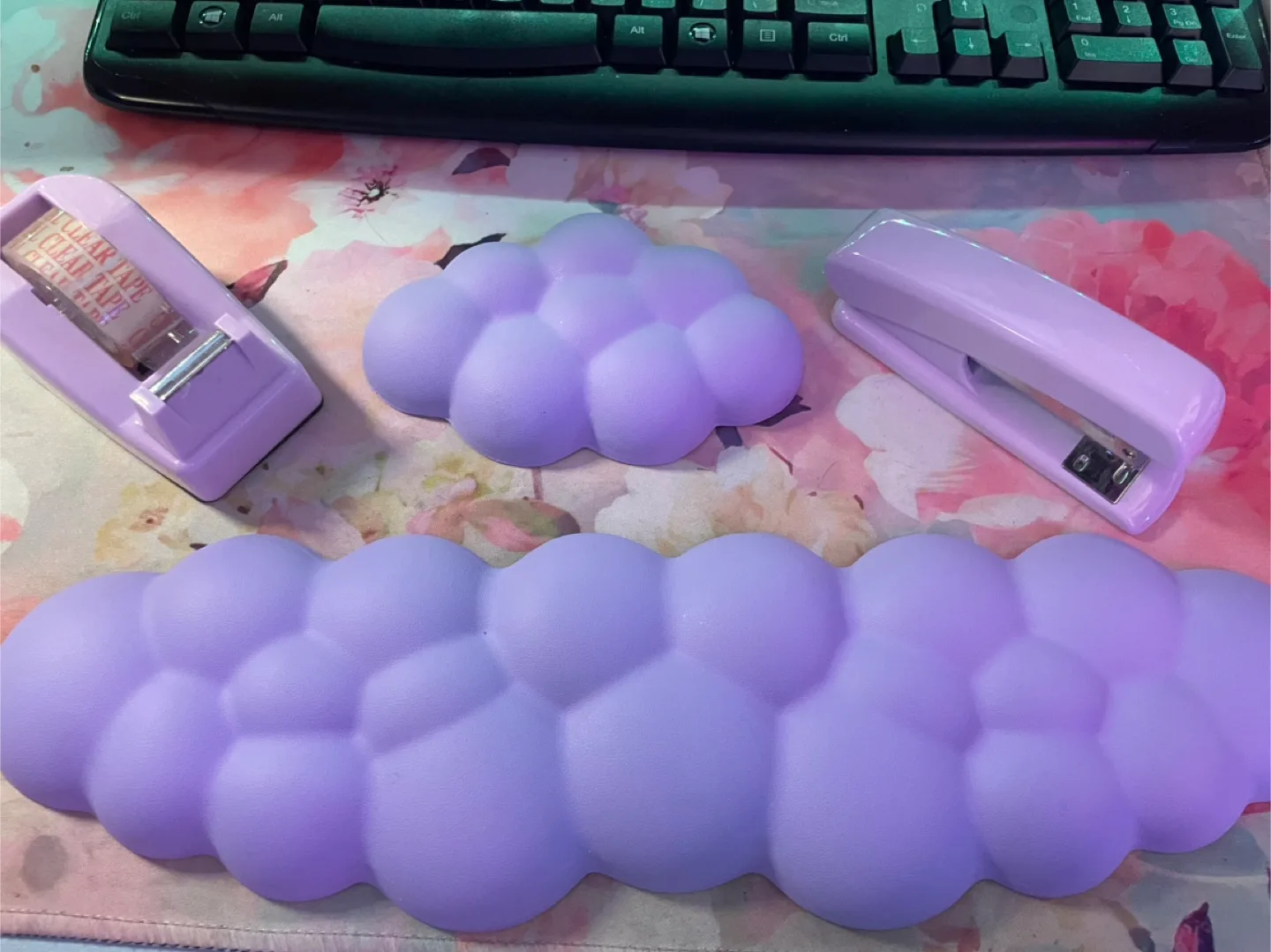Pastel Purple Cloud Shaped Desk Organiser Set thumbnail