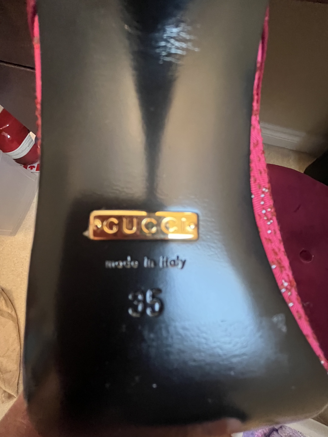 Gucci Embellished Red Mules - photo 2