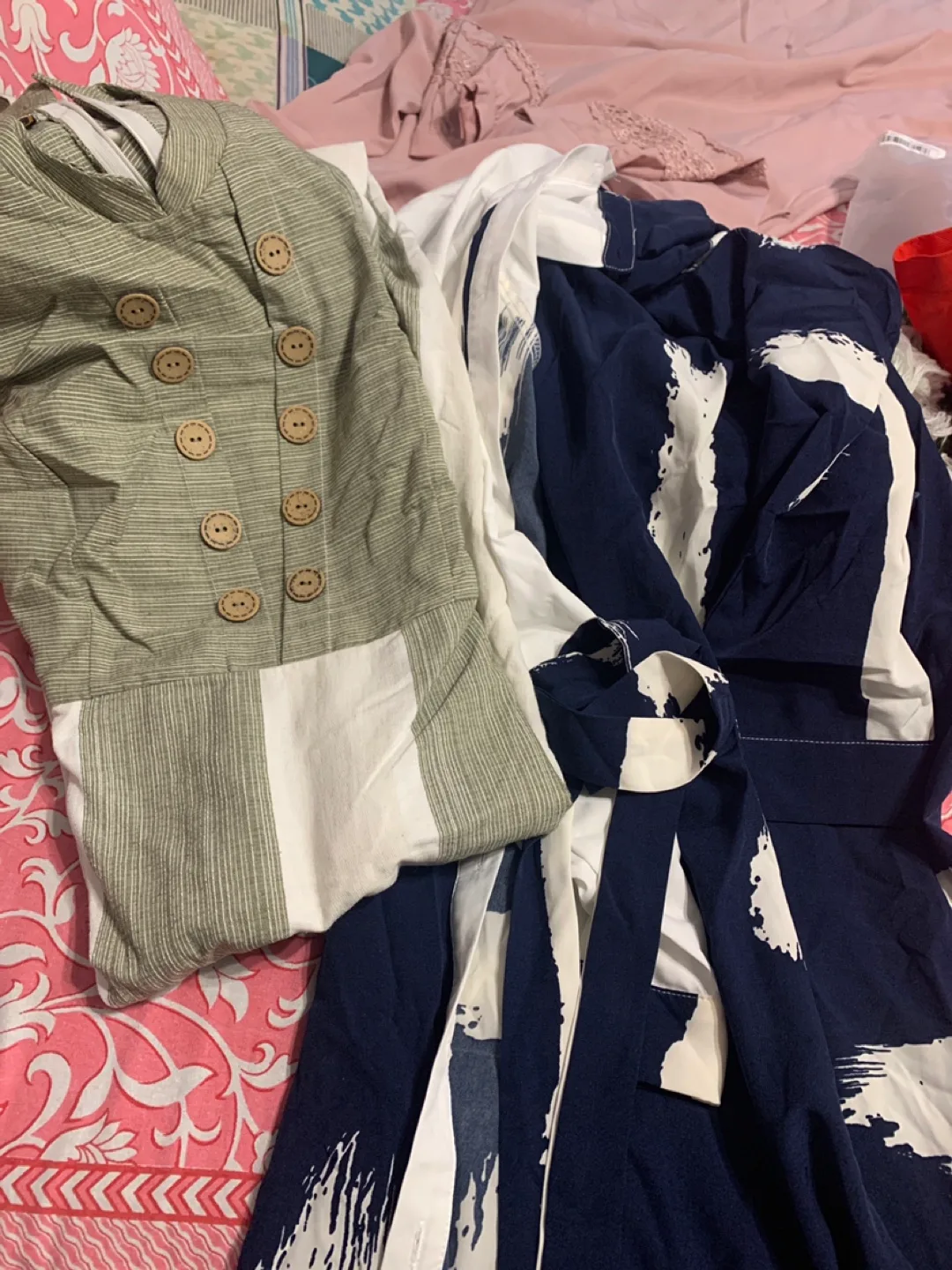 Elegant Sage Green Pearl-Embellished Maxi Dress image indicator(2)