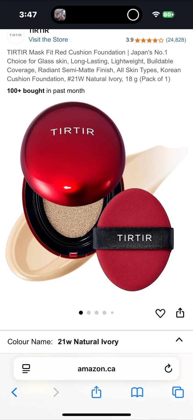 TIRTIR Mask Fit Red Cushion Foundation - 21W Natural Ivory thumbnail