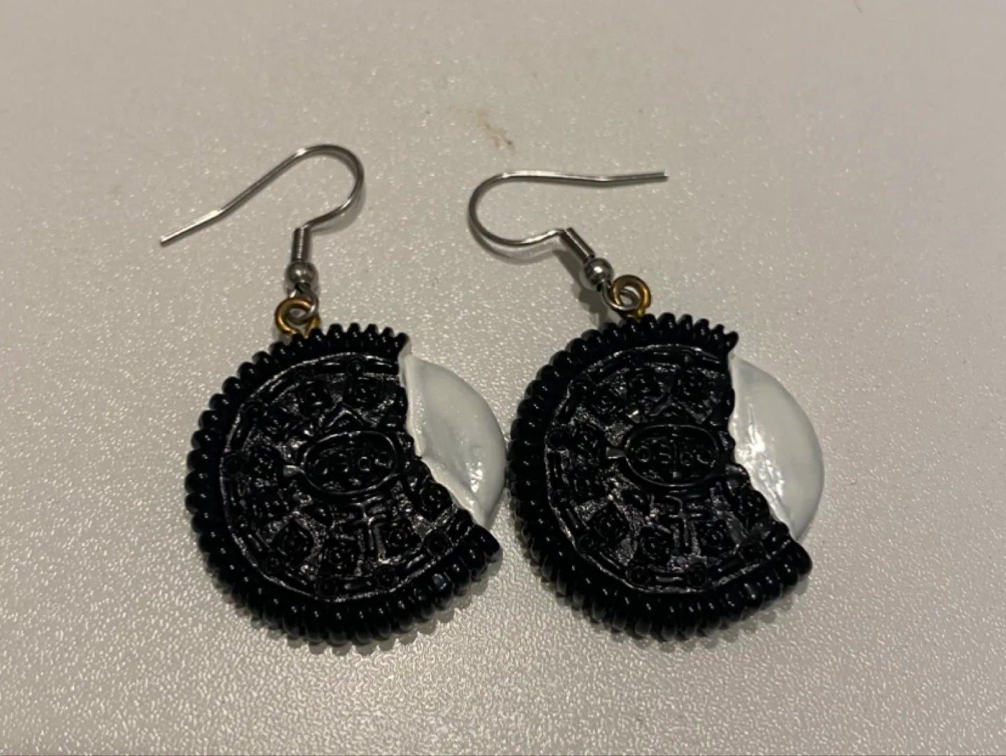 Oreo Cookie Dangle Earrings thumbnail