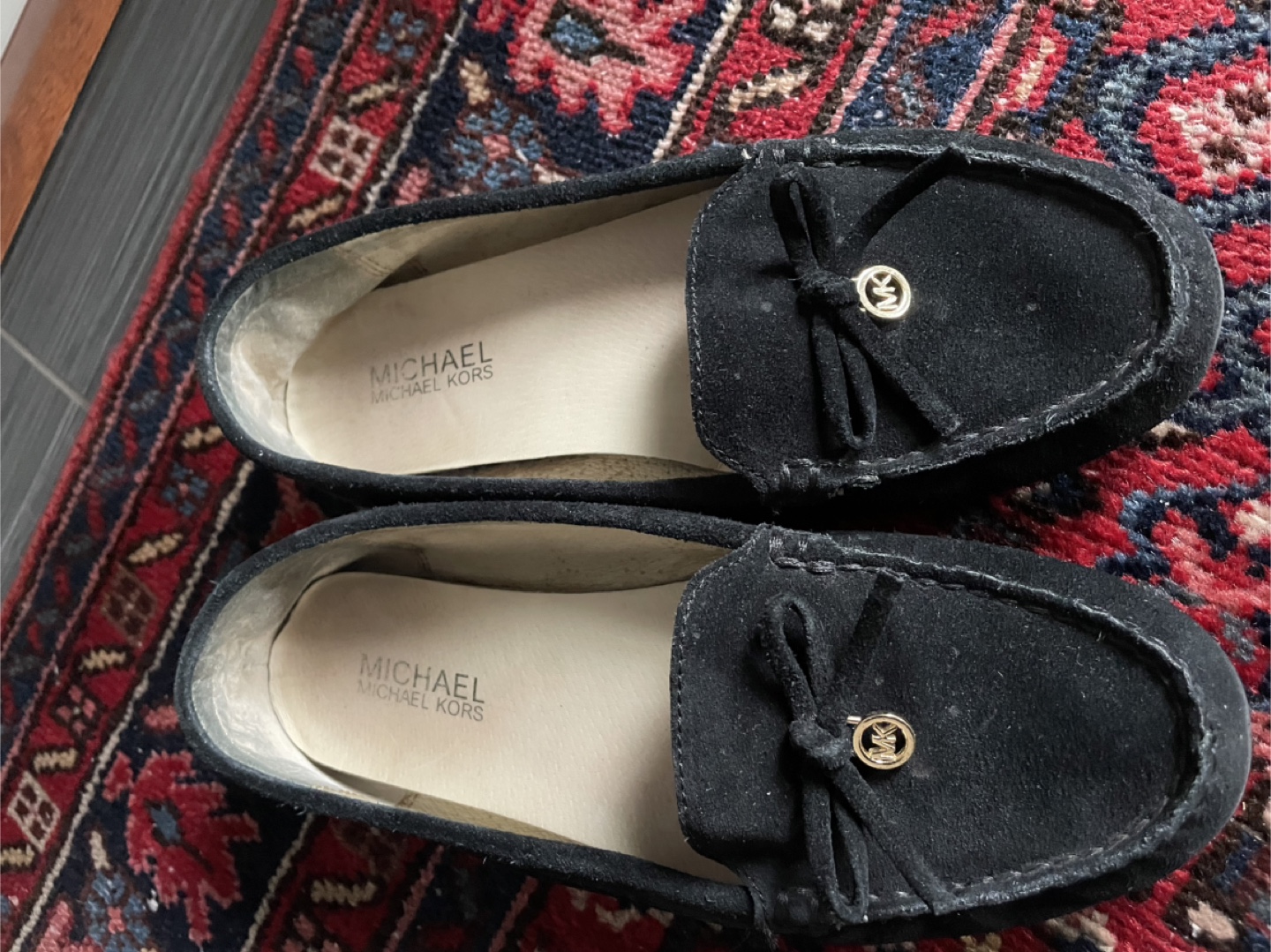 Michael Kors Black Suede Loafers