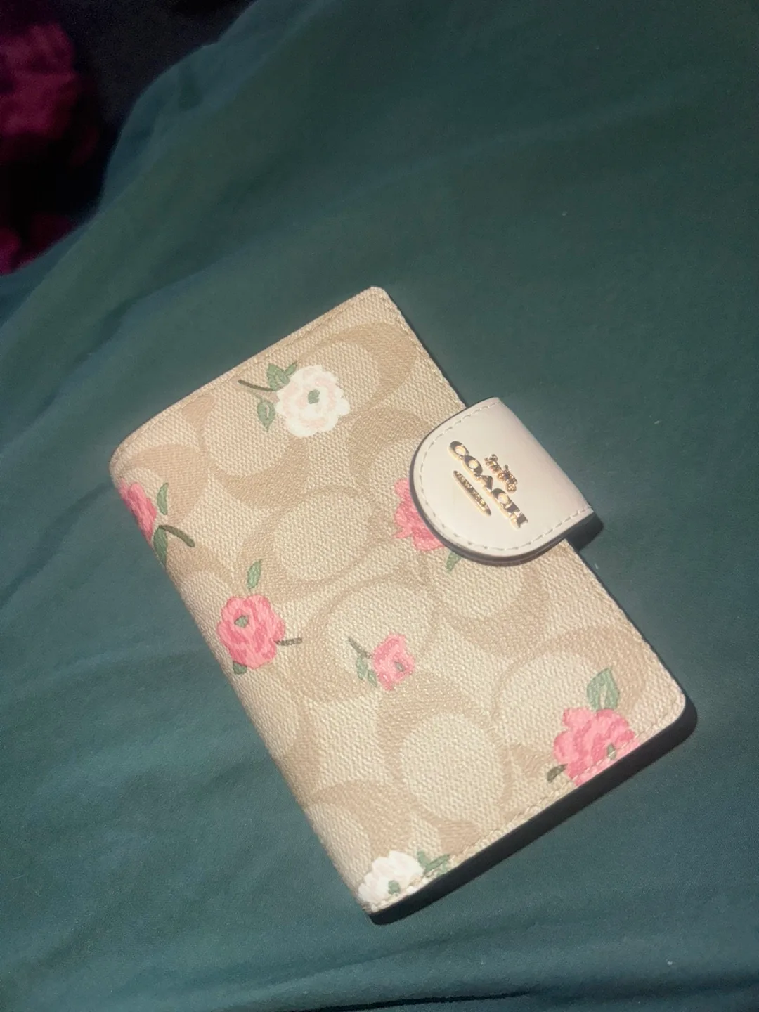 Coach Floral Compact Bifold Wallet