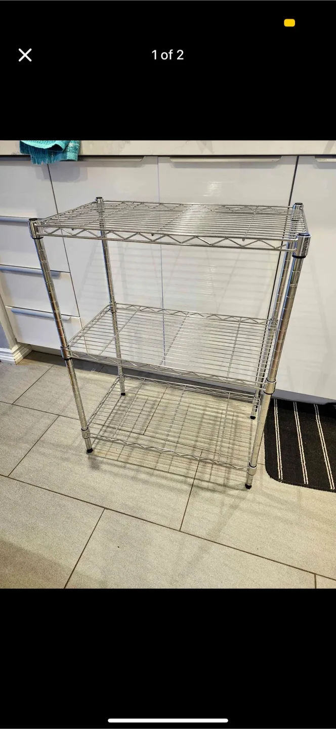 3 tier metal shelving stand 23Wx30H inch thumbnail