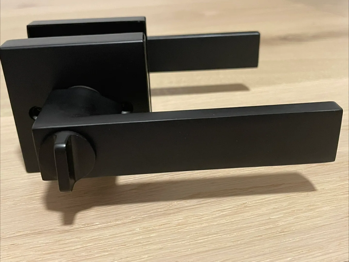 Keyless Matte Black Door Handle Interior Privacy Door Lock. New! image indicator(2)