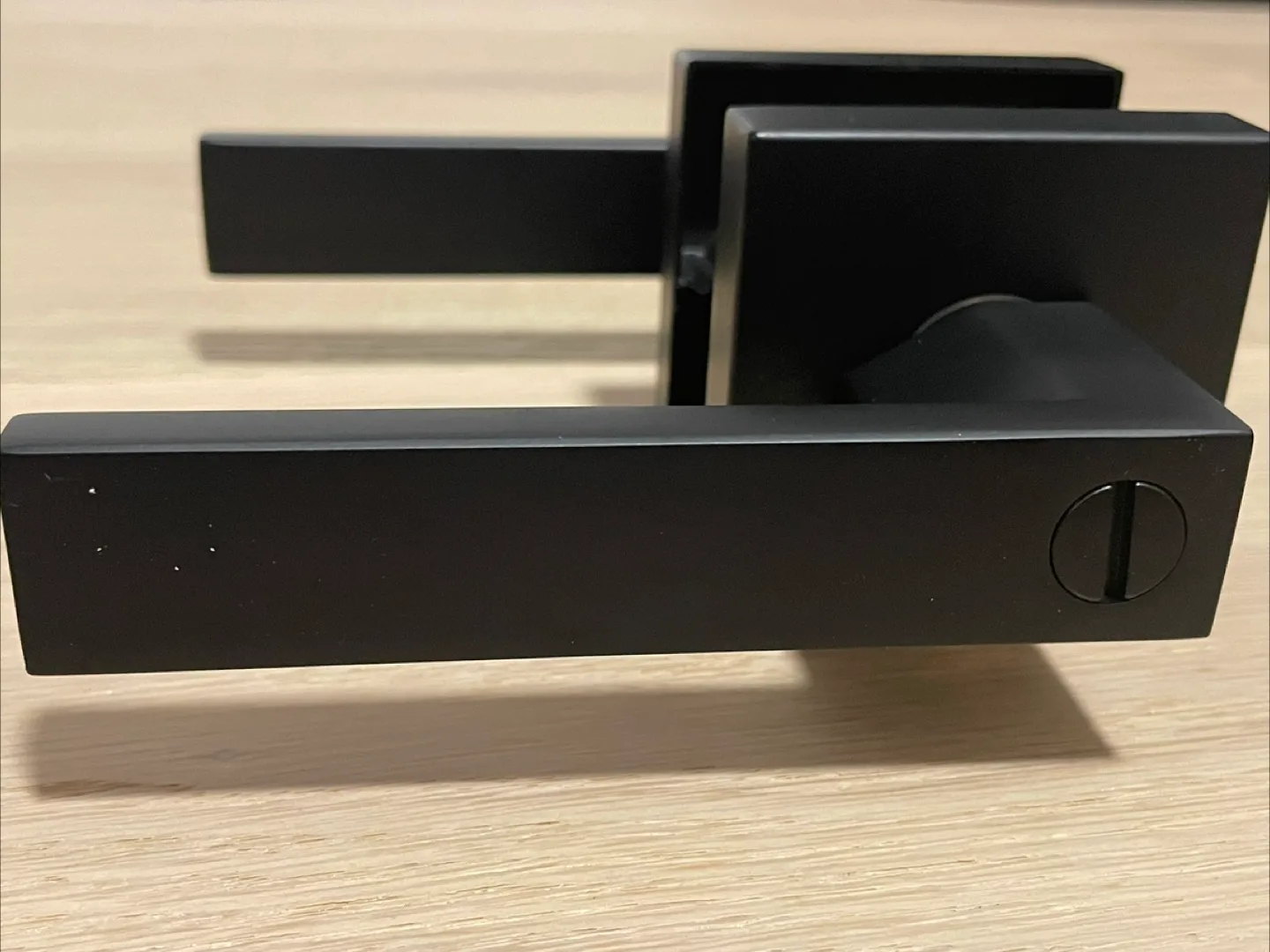 Keyless Matte Black Door Handle Interior Privacy Door Lock. New! image indicator(3)