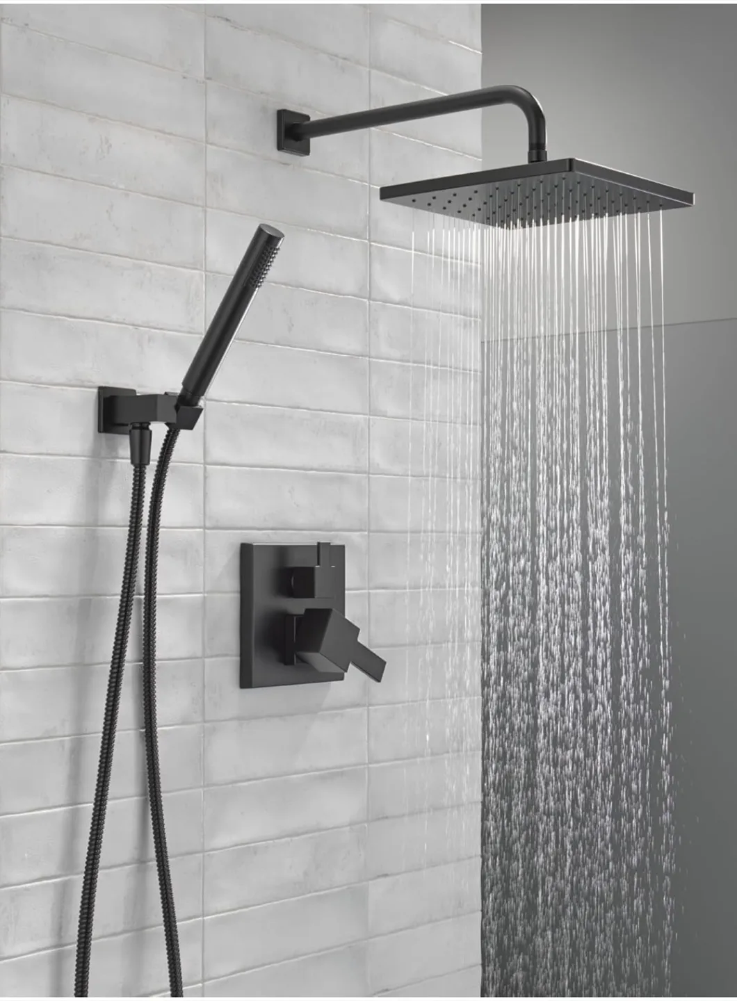 DELTA Complete Shower System. Matte Black. New. image indicator(3)