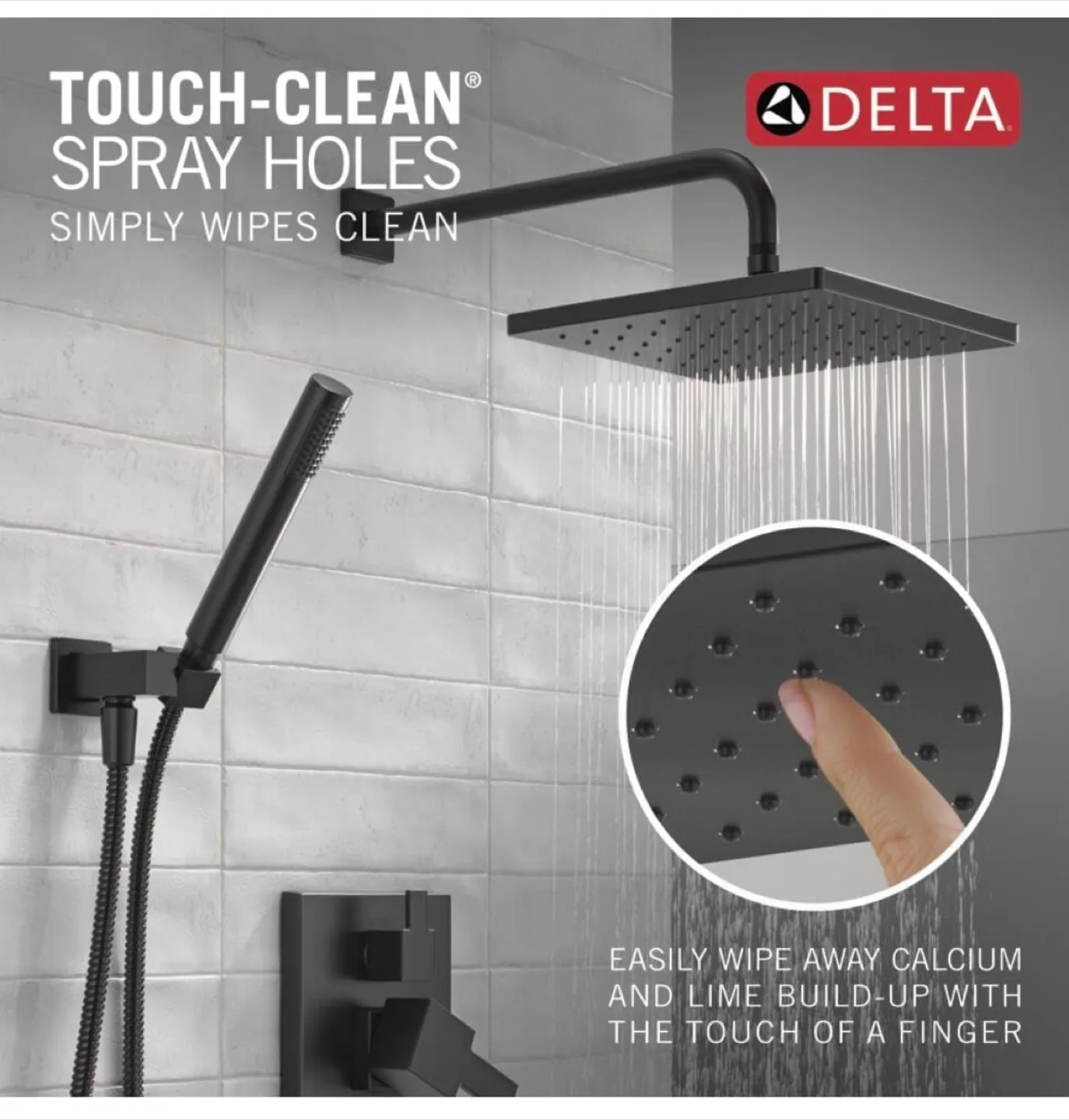 DELTA Complete Shower System. Matte Black. New. image indicator(6)