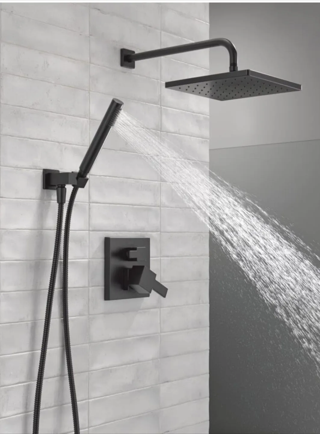 DELTA Complete Shower System. Matte Black. New. image indicator(7)