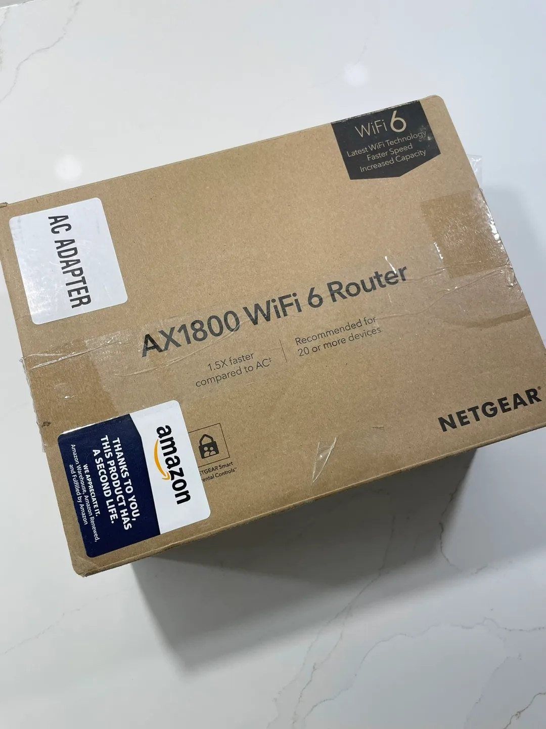 NETGEAR 4-Stream WiFi 6 Router (RAX10) AX1800 1,500 Sq. Ft. New! image indicator(4)