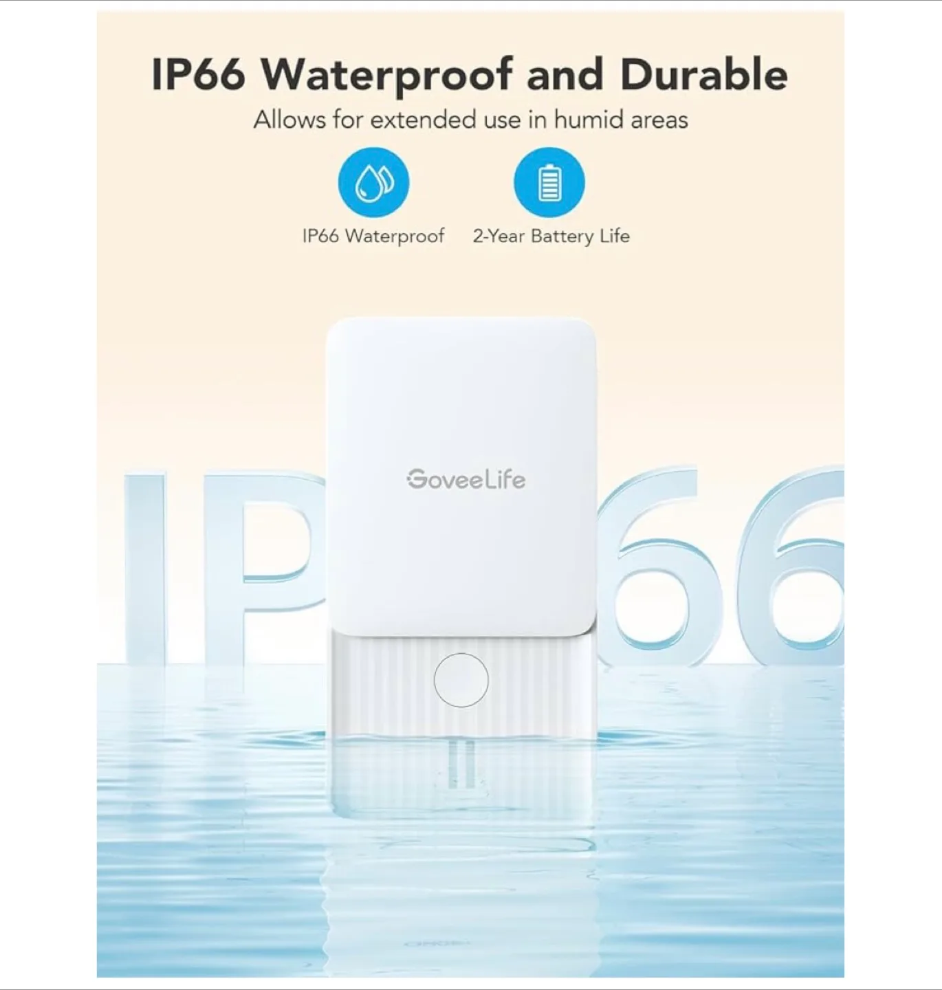 GoveeLife WiFi Water Leak Detector 2 for Home. Sealed Box. image indicator(8)