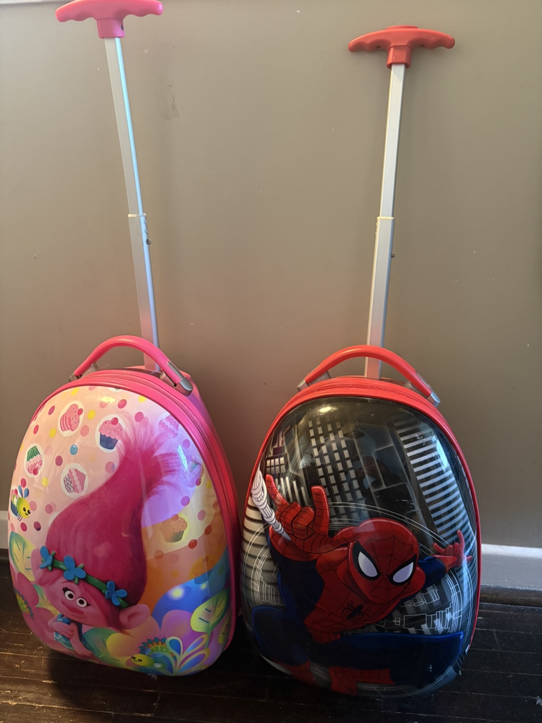 Kids' Rolling Suitcases - Trolls & Spiderman