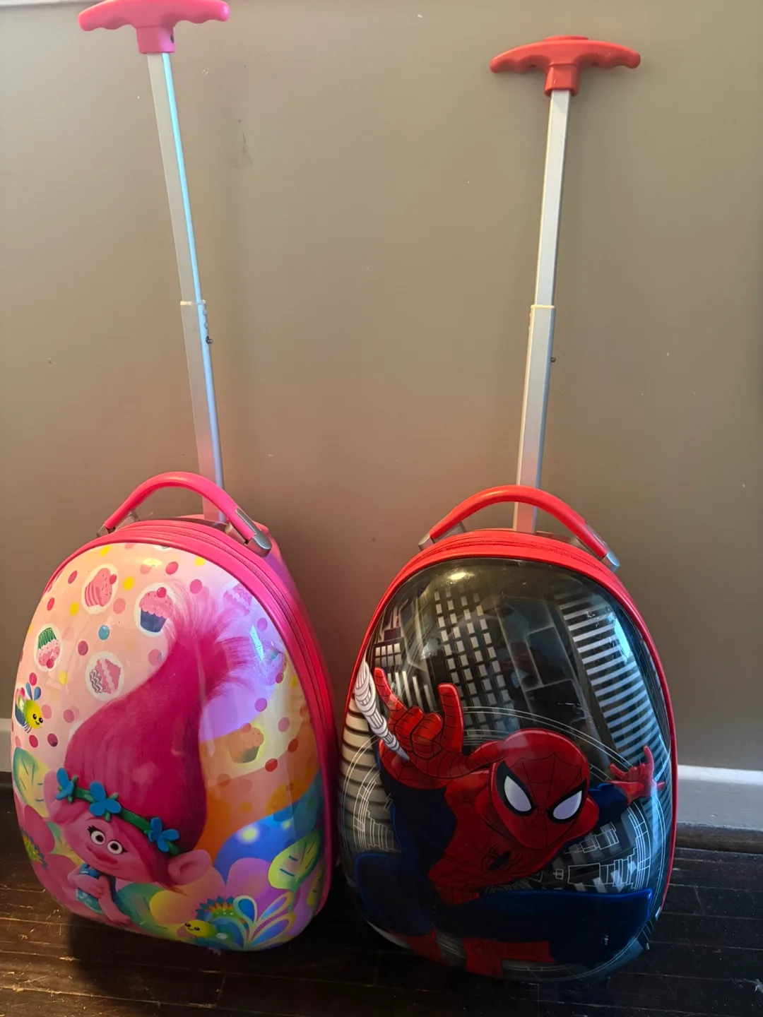 Kids' Rolling Suitcases - Trolls & Spiderman thumbnail