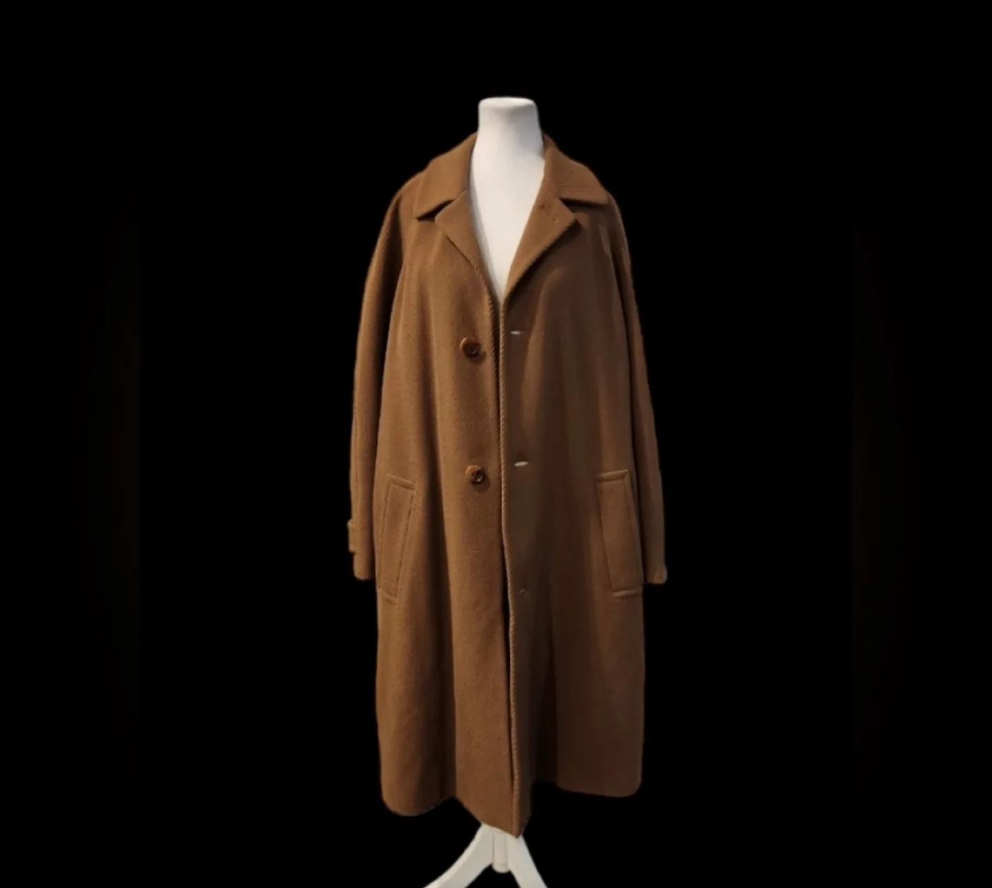 Hugo Boss Tan Wool Blend oversize style Coat image indicator(5)