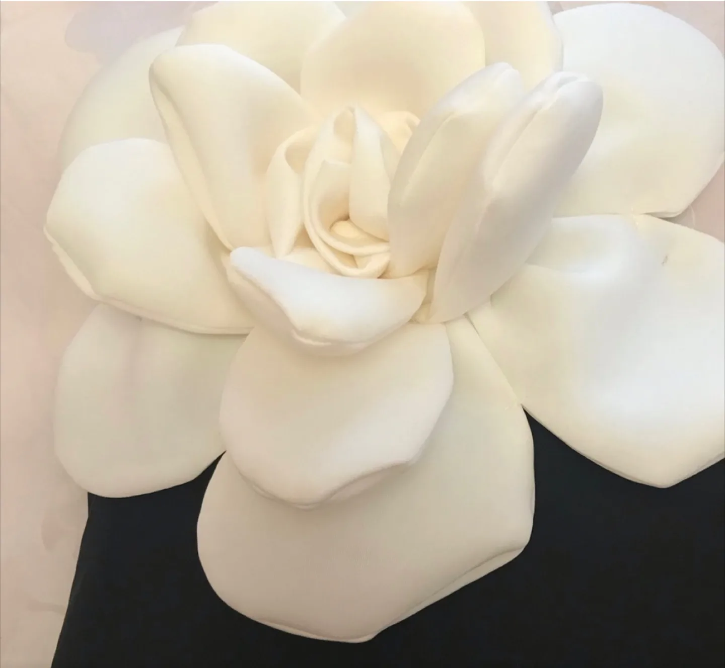 Macy’s One Shoulder Black Swimsuit with White Flower Detail image indicator(4)