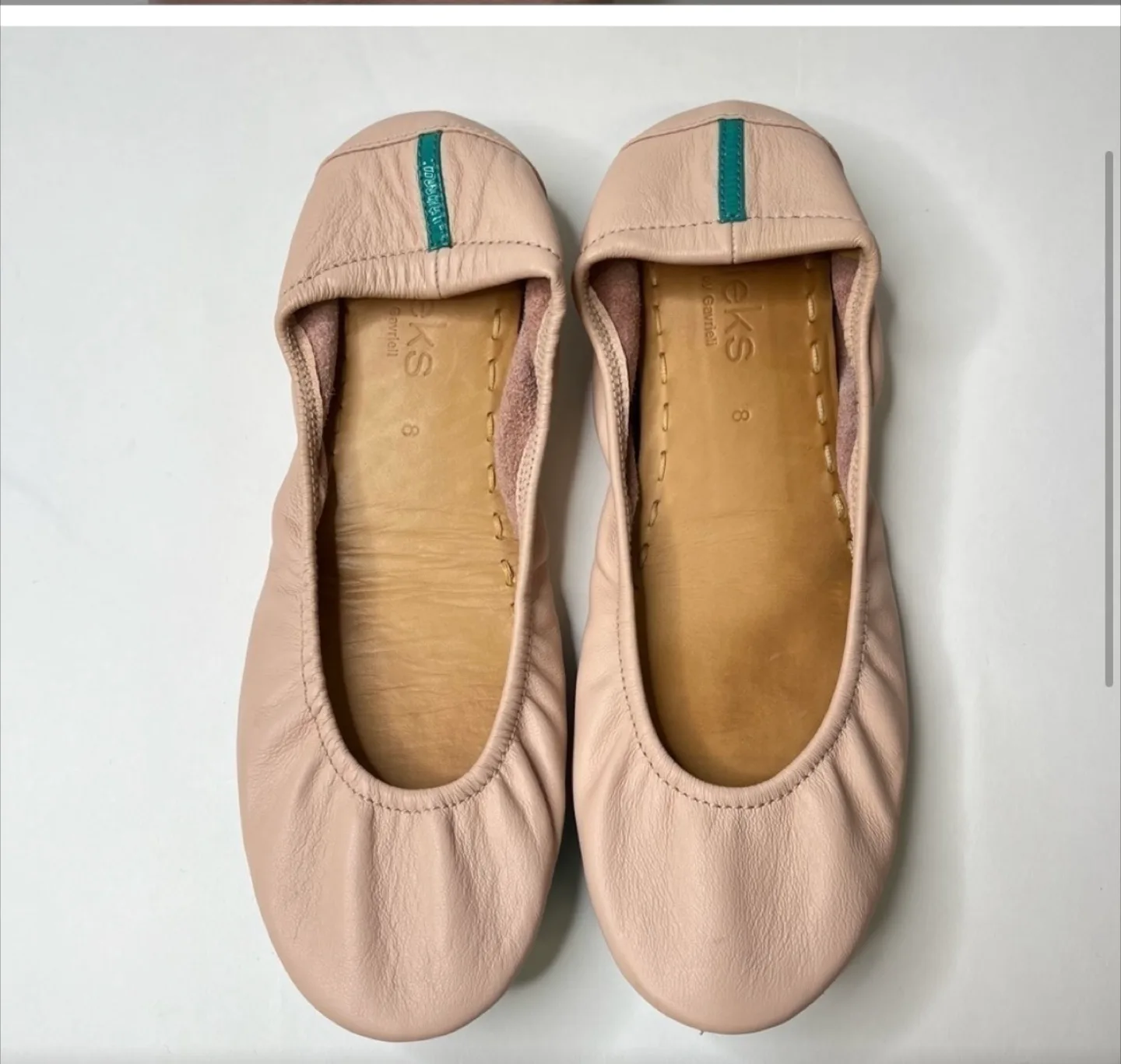 Tieks Pink Leather ballet Flats - Size 8 thumbnail
