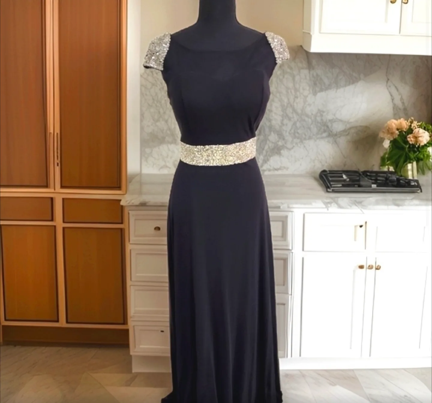 Tara Collection Sequin Maxi Dress, Size XL thumbnail