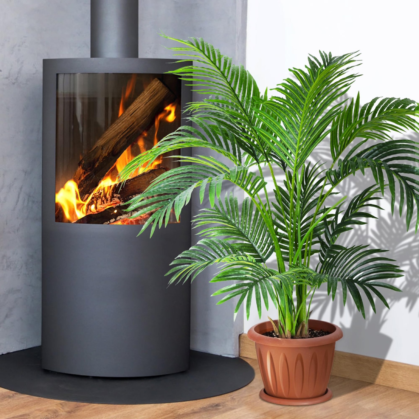 SIMILAR KOL 4ft Artificial Areca Palm Tree Plant, 47in - photo 3