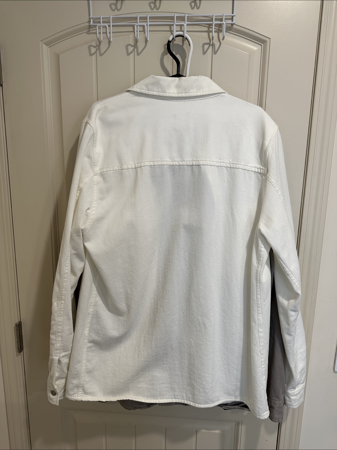 Lightweight White Cotton Overshirt – Size Medium - photo 2