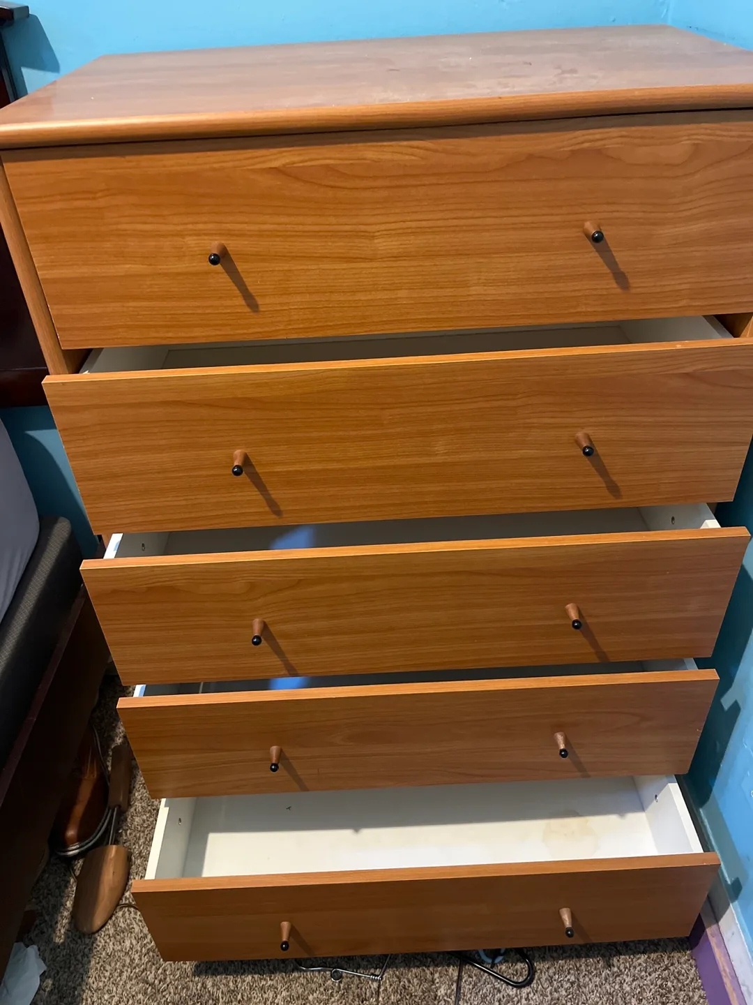 Five-Drawer Wooden Chest thumbnail