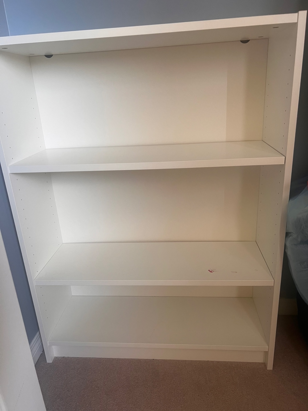 White 3-shelf bookcase