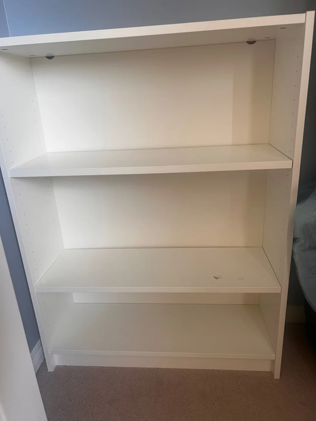 White 3-shelf bookcase thumbnail