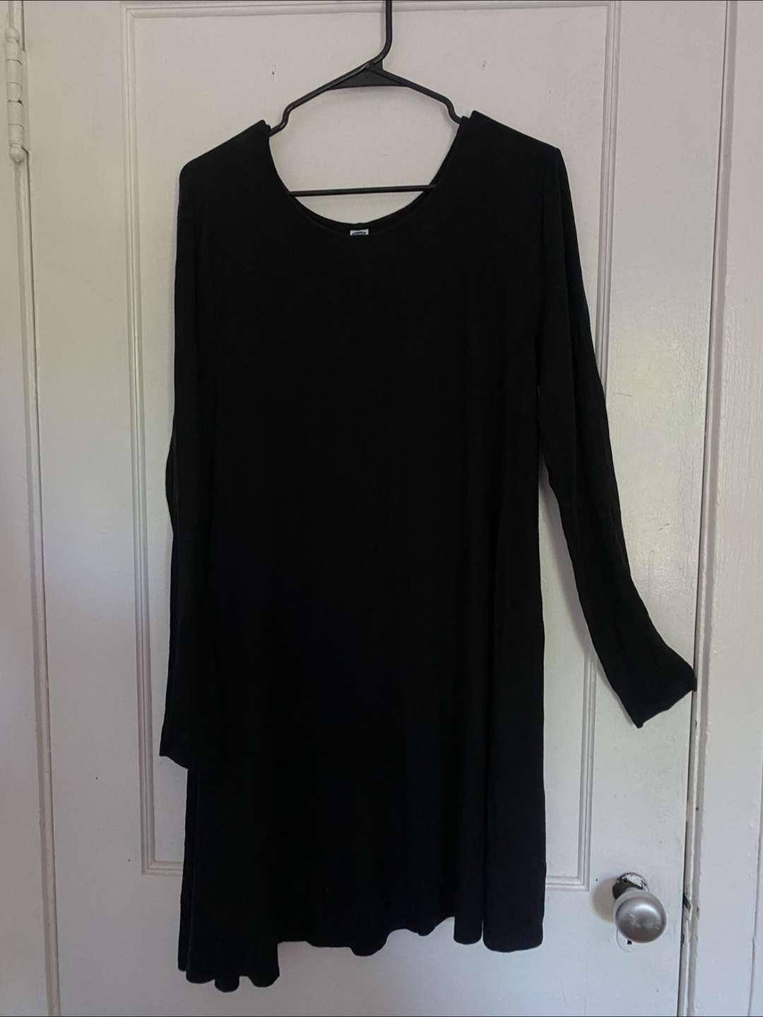 Old Navy Black Long Sleeve Swing Dress