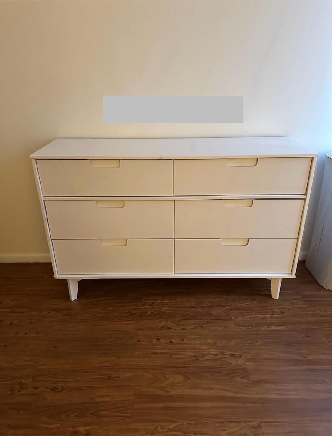 White 6-Drawer Wood Dresser
