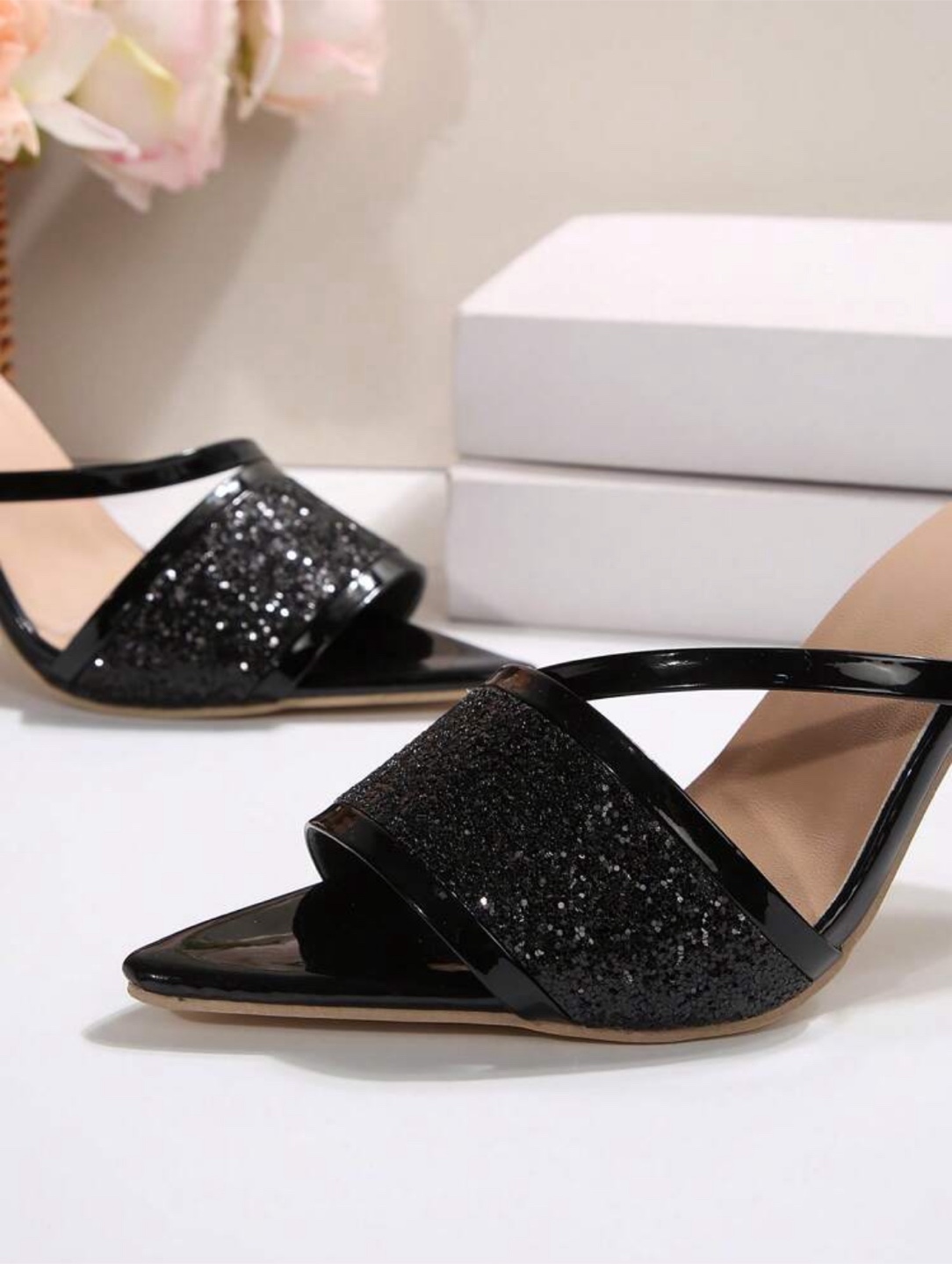 Black Glitter Stiletto Heels🥕 - photo 3