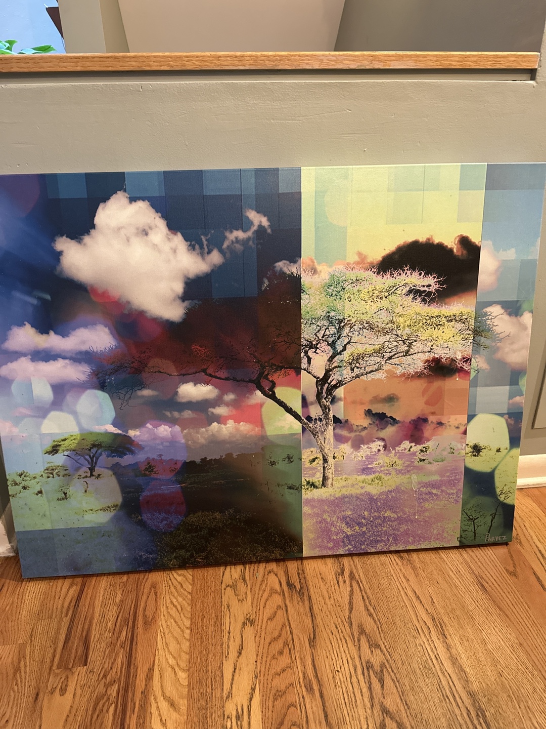 Canvas Abstract Print of African Landscape