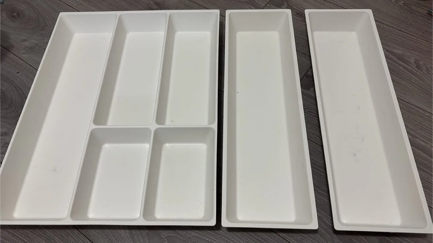 IKEA White Plastic Drawer Organizers thumbnail