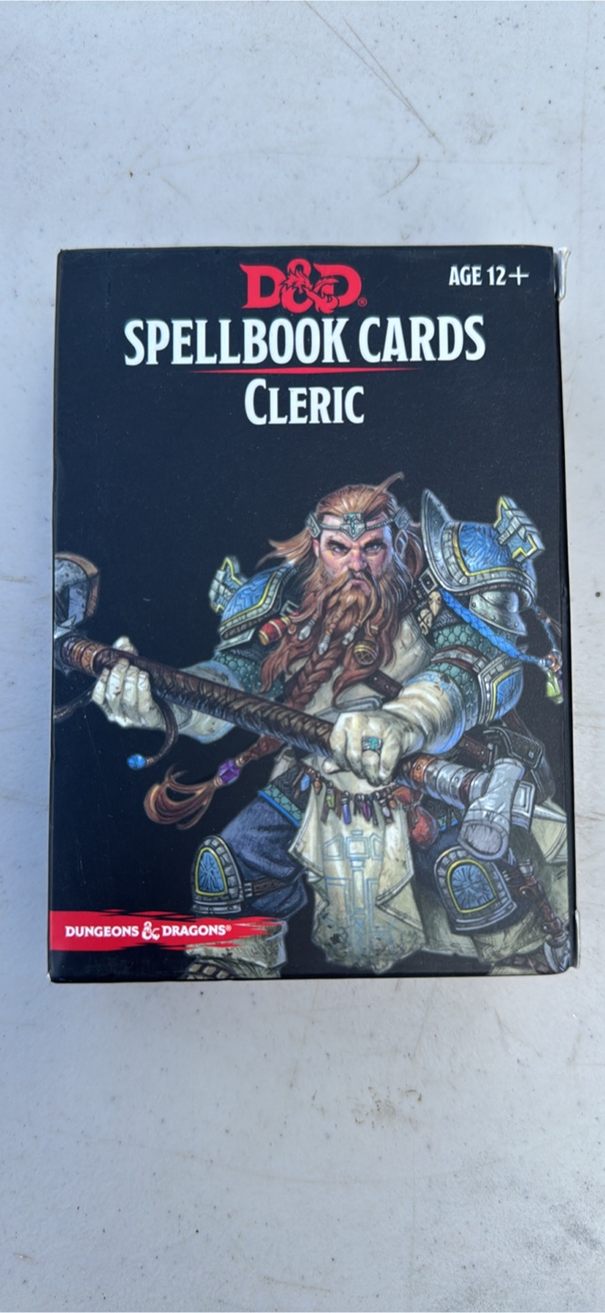 D&D Spellbook Cards: Cleric