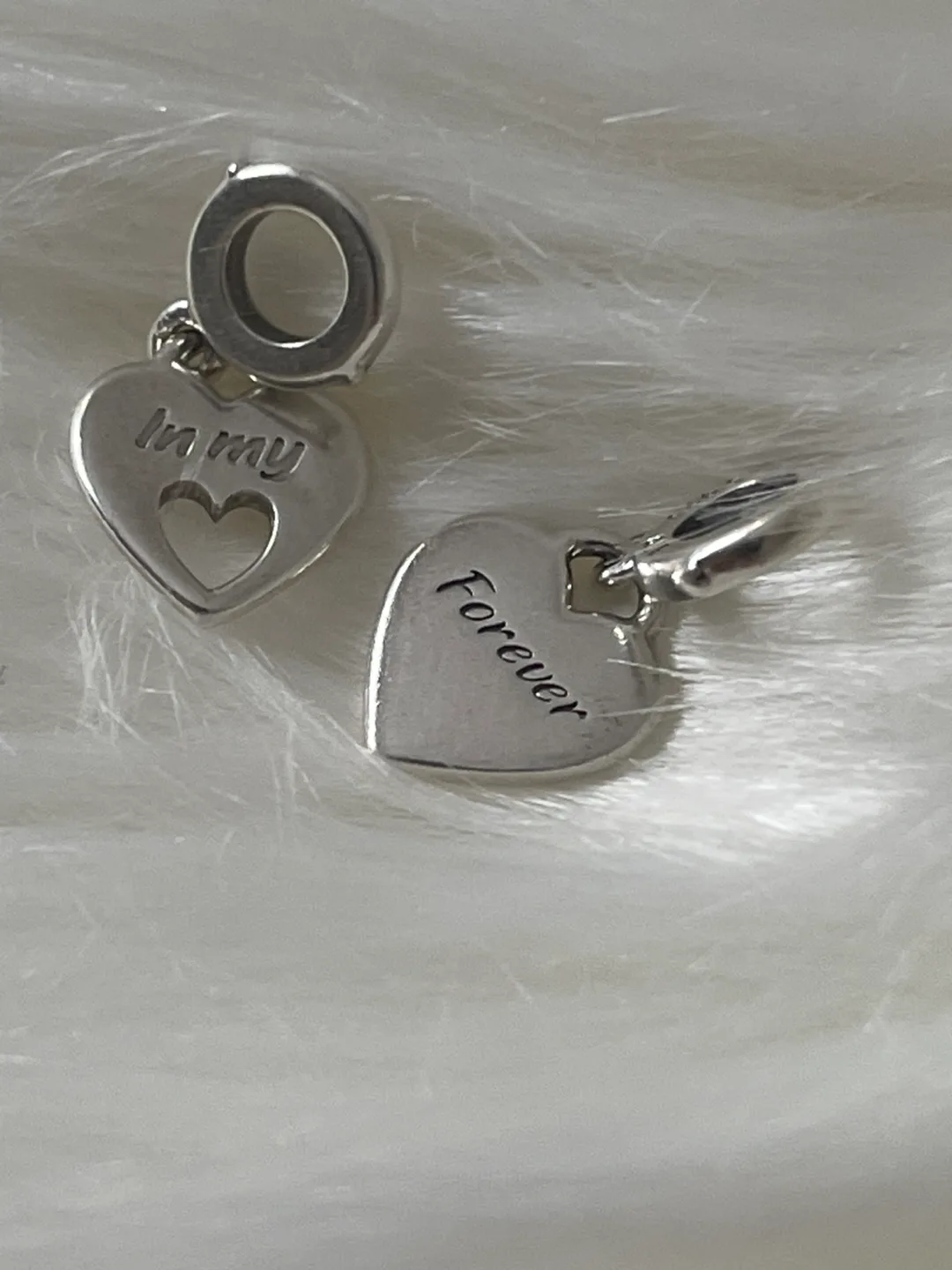 Pandora Double Pink enamel Heart Split Dangle Charms/Pendant image indicator(5)