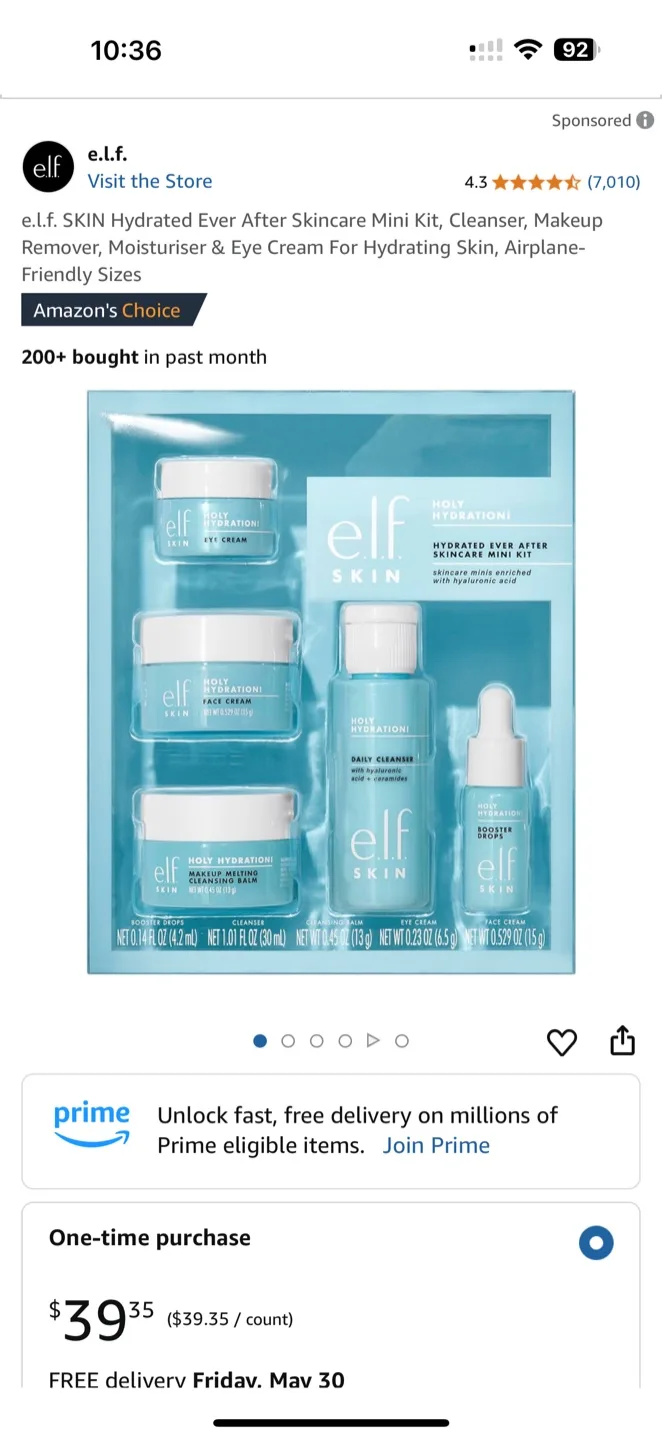 e.l.f. Holy Hydration Skincare Kit (New) Travel-friendly ✈️ ! image indicator(7)