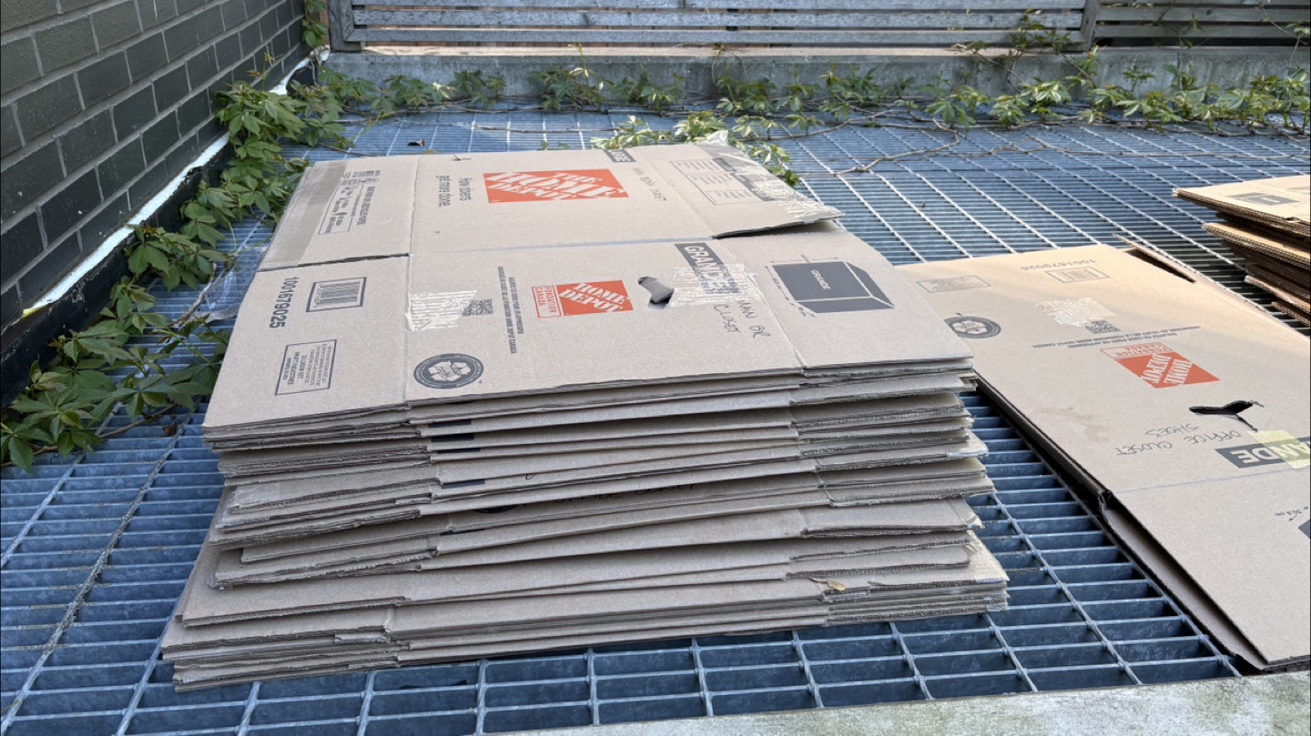 Stack of Used Moving Boxes