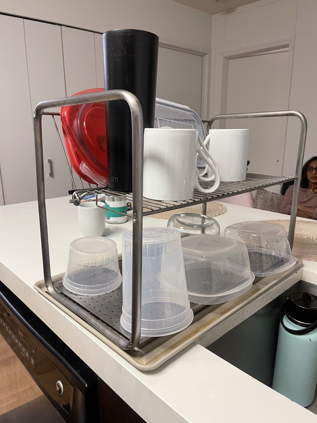 Metal Dish Drying Rack with Tray - photo 2