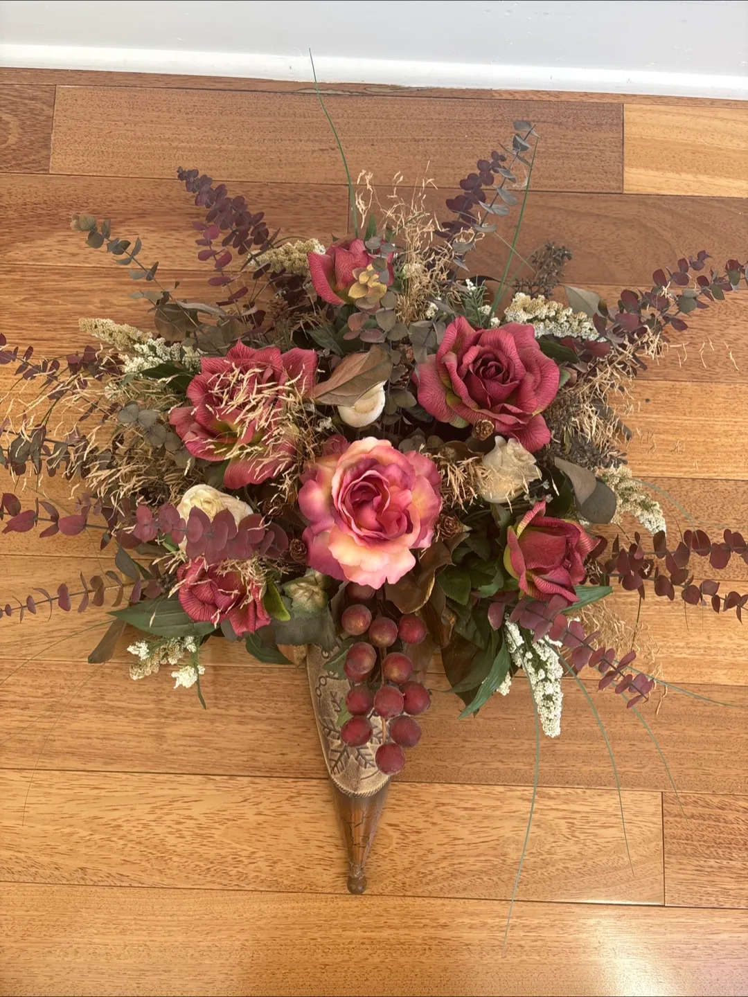 Artificial Fall Floral Arrangement Wall Decor image indicator(3)