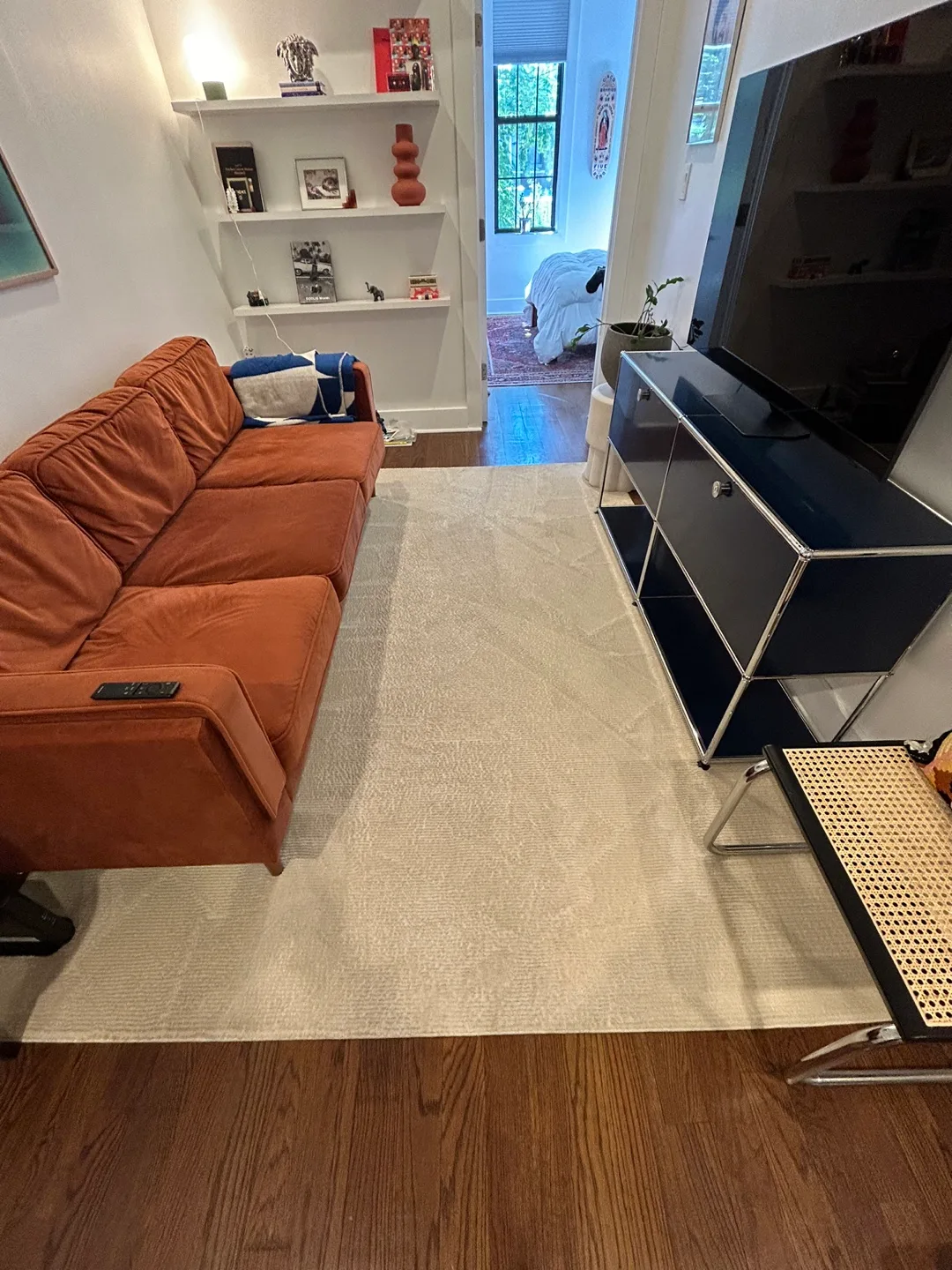 Revival Rugs beige cream area rug 6’7”x9’ thumbnail