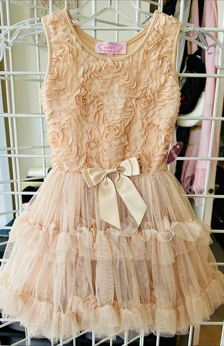Popatu Girls' Dusty Rose Tutu Dress Size XS (2-3) thumbnail