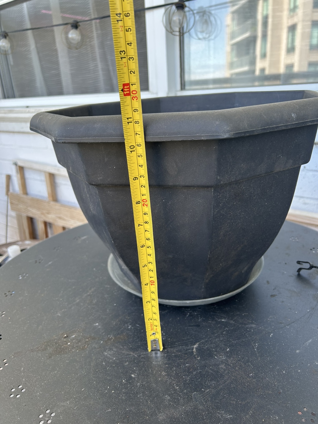 Two Black Plastic Planters - photo 3