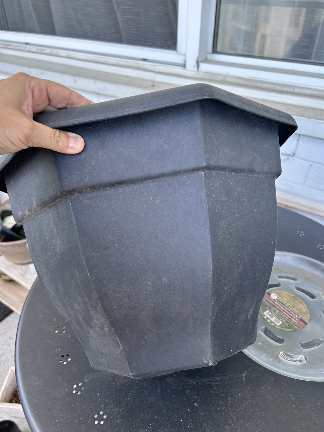 Two Black Plastic Planters - photo 4
