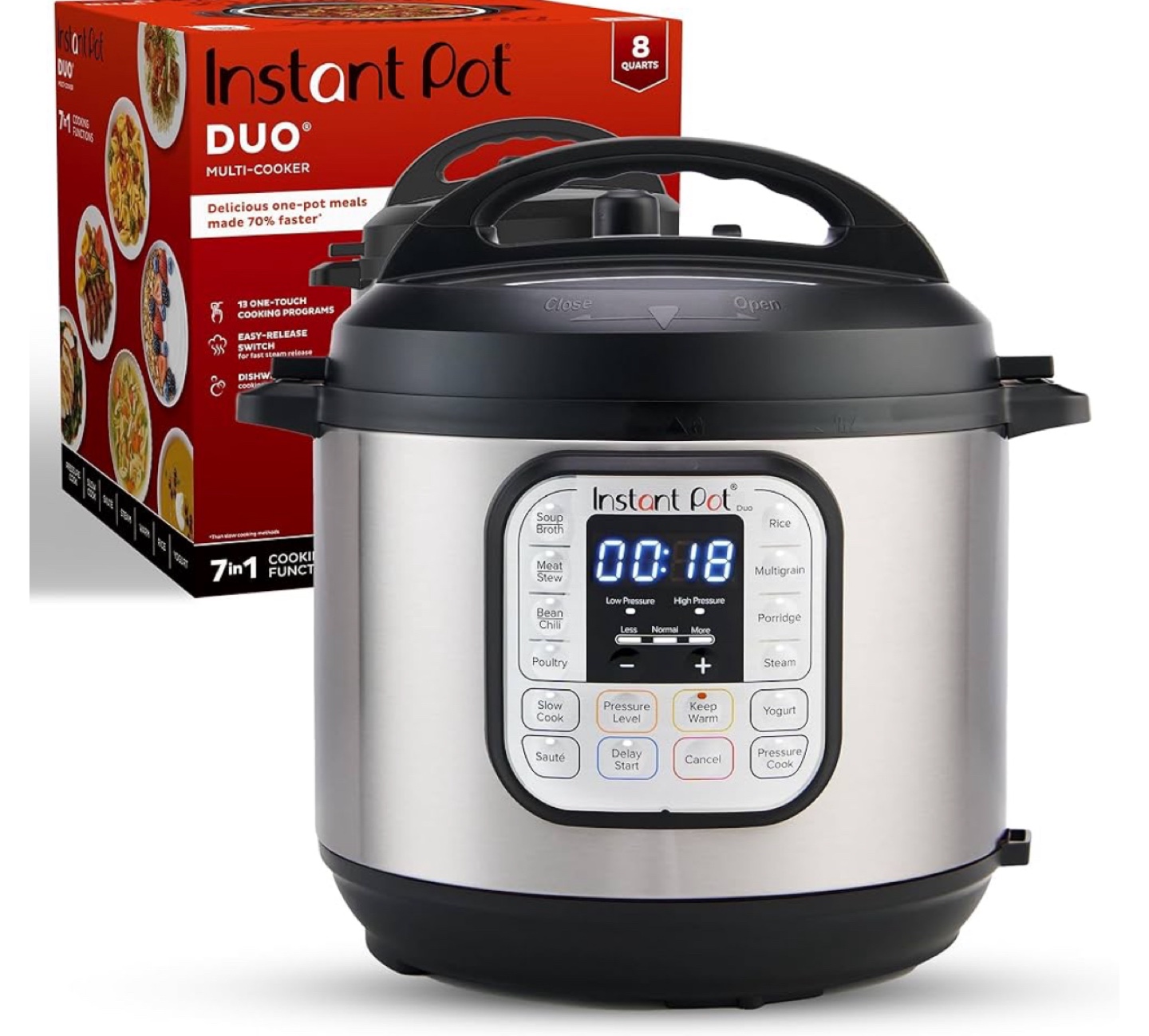 Instant Pot Duo 8QT Multi-Cooker with Steam Rack
