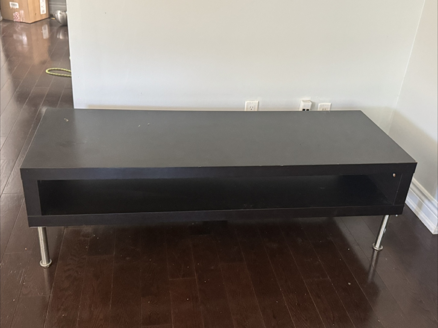 Black TV Stand with Shelf