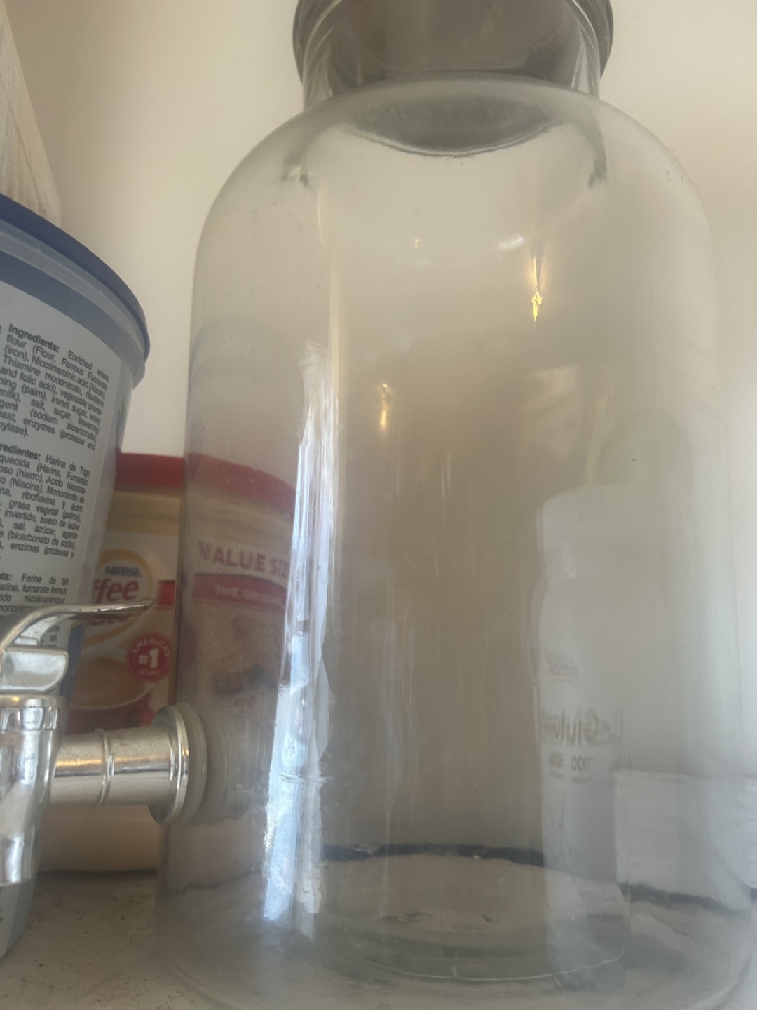 Large Glass Beverage Dispenser with Spigot