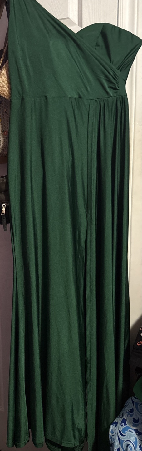 FAERIESTY Emerald Green One Shoulder Maxi Dress Size L